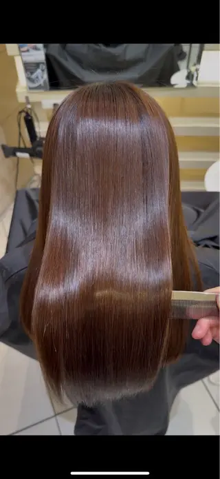 セミロング 髪質改善/縮毛矯正/ 酸性ストレート/まやのヘアスタイル