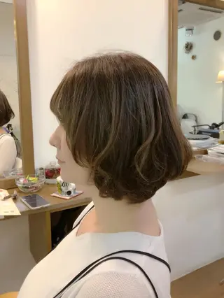 ショート カラー パーマ ヘアアレンジ Monica-札幌美髪専門美容室-所属・塩崎 春香のヘアスタイル