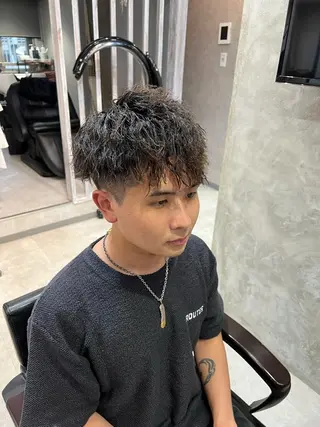 パーマ メンズ R/🤎 パーマ＆ブリーチ🔥のヘアスタイル