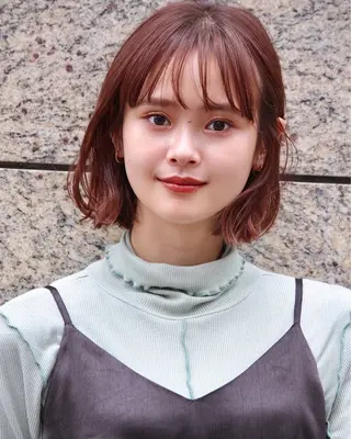 ショート カラー 🌱小顔ヘア/ボブ ミディアム/双葉🌱のヘアスタイル