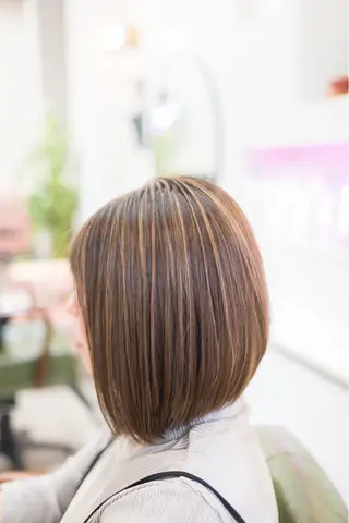 ミディアム ショート/ボブ ハイトーン❤️原航平のヘアスタイル