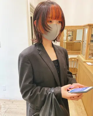 ミディアム カラー ショート/ボブ /パーマ🌿柏原良亮のヘアスタイル