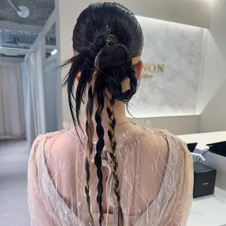 ロング ヘアアレンジ 透明感🍨レイヤー ヘアセット/miyuのヘアスタイル