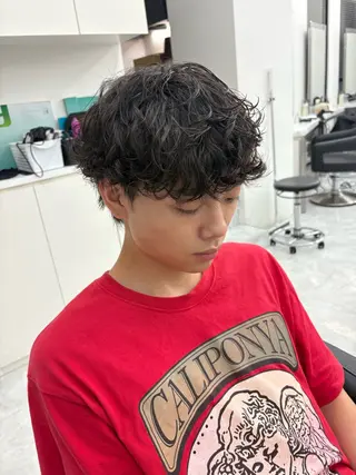 パーマ ハイトーン/透明感 艶カラー/SAKI‎のヘアスタイル