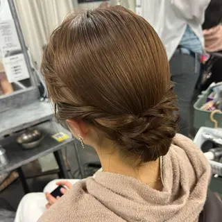 ミディアム ヘアアレンジ 松本ののか /錦/ヘアセットのヘアスタイル