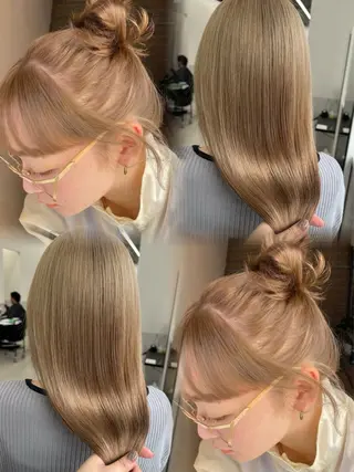 ロング カラー ヘアアレンジ GO TODAY シェアサロン 原宿本店所属・原宿ハイトーンカラー 🌼みるい🌼のヘアスタイル