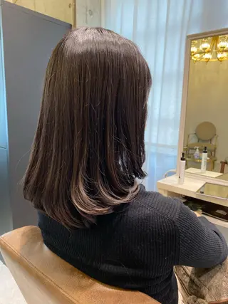 セミロング 大久保 優香のヘアスタイル