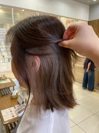 ミディアム 韓国カラー／エクステ 松戸梨杏のヘアスタイル