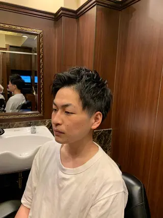 ショート メンズ ヒロ銀座 バーバーショップ神楽坂所属・ひらお あおとのヘアスタイル