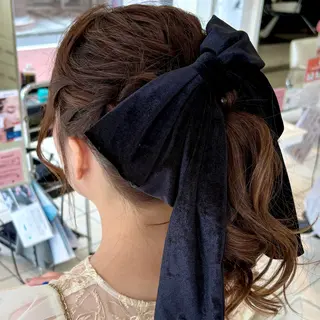 ロング ヘアアレンジ ブリーチ/ヘアセット 【𝙍𝙞𝙣𝙤】のヘアスタイル