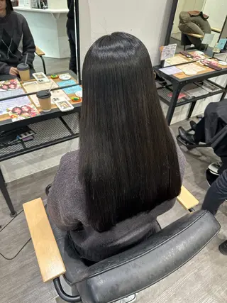 セミロング パーマ 艶髪レイヤー上田 紗也🇰🇷💗のヘアスタイル