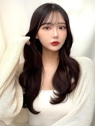 ロング カラー 顔周り特化/韓国ヘア /レイヤー/吉野幸大のヘアスタイル