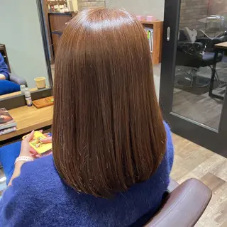 ミディアム カラー 艶カラー推し! なかはらあかりのヘアスタイル