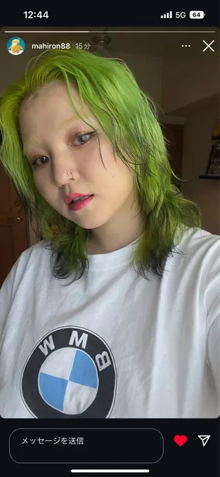 セミロング カラー 🦮shiori アイドルオタク🦮のヘアスタイル