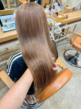 セミロング カラー 🫧髪質改善/Wカラ ー 暖色 🌸桜🌸のヘアスタイル