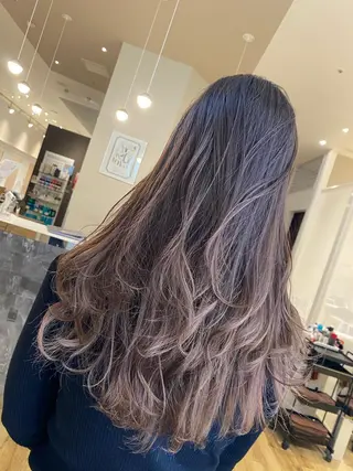 セミロング カラー salowin梅田茶屋町suite所属・ハイトーンヘア/ 島崎　タクミのヘアスタイル