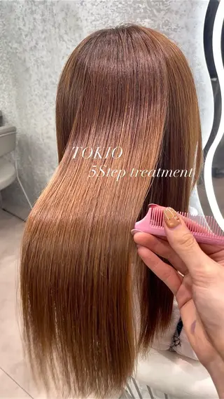 ロング 大宮🤍縮毛矯正 レイヤー🪽なるのヘアスタイル