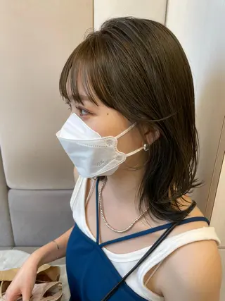 ミディアム カラー ヘアアレンジ 🍃柔らかヘアー田中 瑞希🍃のヘアスタイル
