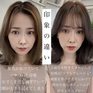 セミロング カラー ✨大人韓国レイヤー ✨吉原 潤✨のヘアスタイル