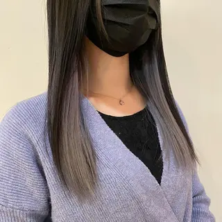 セミロング 長嶋美奈/ 韓国風レイヤーカットのマツエク・マツパデザイン