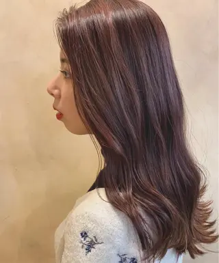 セミロング カラー ブリーチ/アレンジ 天満/chihiroのヘアスタイル