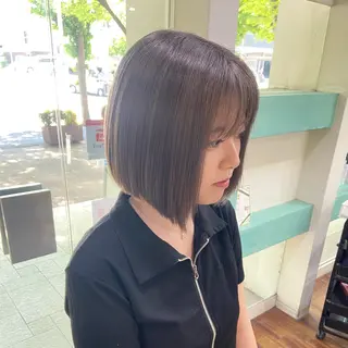 ミディアム カラー 髪質改善/ストレート /透明感/西川奈穂のヘアスタイル