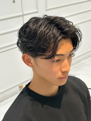 ショート パーマ メンズ スパイキーショート／ パーマ平松秀門のヘアスタイル