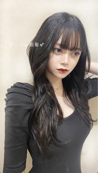 ロング 韓国ヘア/レイヤー/ 顔まわり/りょーとのヘアスタイル