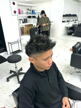 ショート パーマ メンズ 柏メンズカットパーマ NO.1タイチのヘアスタイル