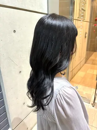 ロング カラー パーマ/カラーモデル ななほのヘアスタイル