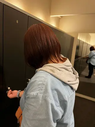 ミディアム カラー MASHU Machela店所属・ほのか./大阪 透明感カラー/韓国風のヘアスタイル