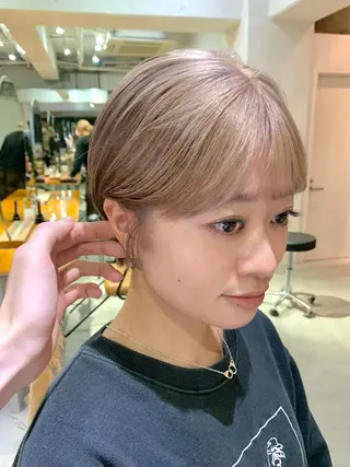 ショート カラー 🌿似合わせブリーチ 松本朋幸🌿のヘアスタイル