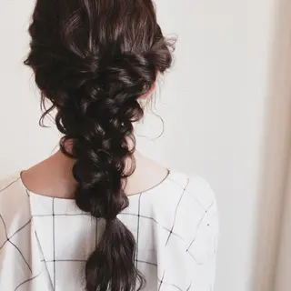 セミロング ロング ヘアアレンジ hair_mellow所属・ゴトウ ノブヒトのヘアスタイル