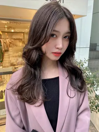 セミロング カラー ヘアアレンジ マツエク・マツパ アイブロウ Noah's　Ark所属・透明感カラー🫧ヘア セット🫧松本菜月の眉毛・アイブロウイメージ