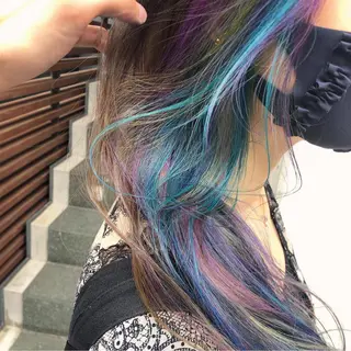 ロング カラー 原宿サロン代表 デザインカラー伊藤卓のヘアスタイル