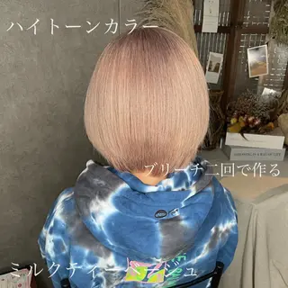 ミディアム エクステ・髪質改善・ ブリーチ・吉田大介のヘアスタイル