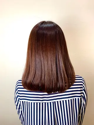 ミディアム 縮毛矯正&髪質改善/ きょうの🐺のヘアスタイル