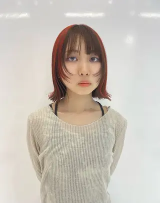 ショート カラー KEEN吉祥寺所属・Yuuka 韓国× レイヤーカット♡のヘアスタイル