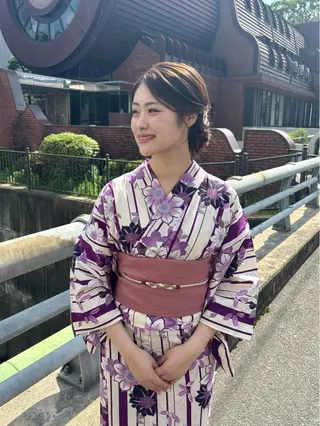 ロング ヘアアレンジ bright所属・miku ヘアセット/着付けのヘアスタイル