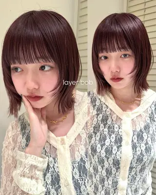 ショート カラー 松本優香/ボブ/ダ ブルカラー/髪質改善のヘアスタイル