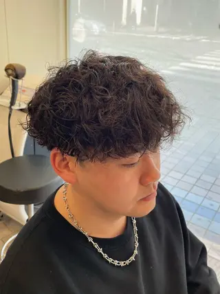 ショート パーマ メンズ パーマ/フェード🔥 佐々木波人のヘアスタイル