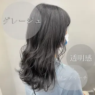 セミロング カラー 透明感カラー🤍 Kaitoのヘアスタイル