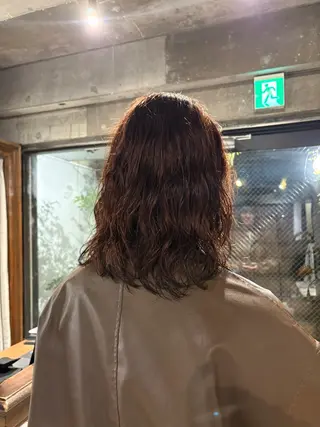 ミディアム パーマ パーマ×透明感カラー MIOのヘアスタイル