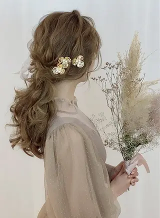 ロング ヘアアレンジ セットサロン      ラフテル所属・大阪/ヘアアレンジ /似合わせset💐のヘアスタイル
