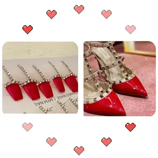 ネイル フィルイン、長さ出し 深爪矯正のネイルデザイン