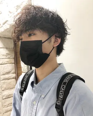 パーマ ヘアアレンジ メンズ ainico+所属・メンズ特化✂️栗原 侑也のヘアスタイル