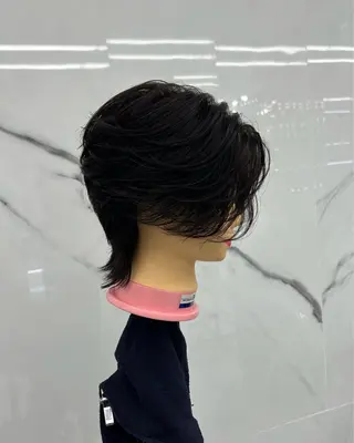 ショート メンズ縮毛/ 流れる縮毛矯正石井のヘアスタイル