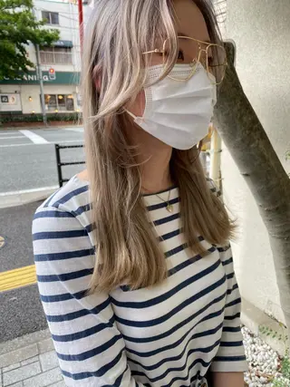 ロング カラー Pia hair Design Yakuin所属・Pia ツボイ ケイタのヘアスタイル