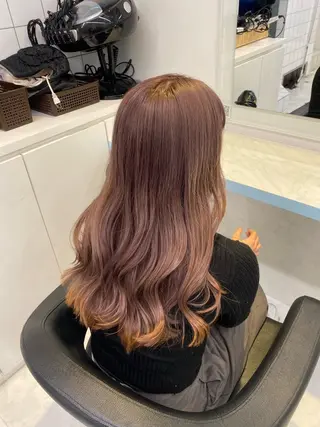 ロング カラー 🩷モテ髪＆透明感 🩷ミルクティー🩷のヘアスタイル