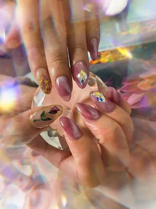 セミロング ネイル 💎ビューティサロン 湘南　RIRAN💎のネイルデザイン